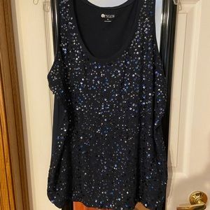 Sequined tank top